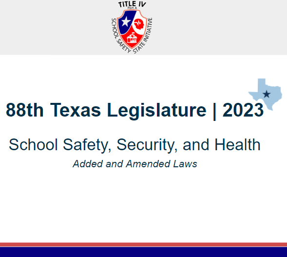 88th Texas Legislative Session Safety Security Health Cover